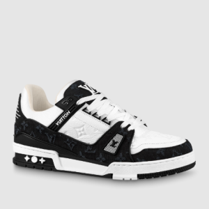 Louis Vuitton Trainer Sneaker Monogram Denim White Black