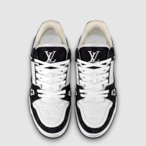 Louis Vuitton Trainer Sneaker Monogram Denim White Black